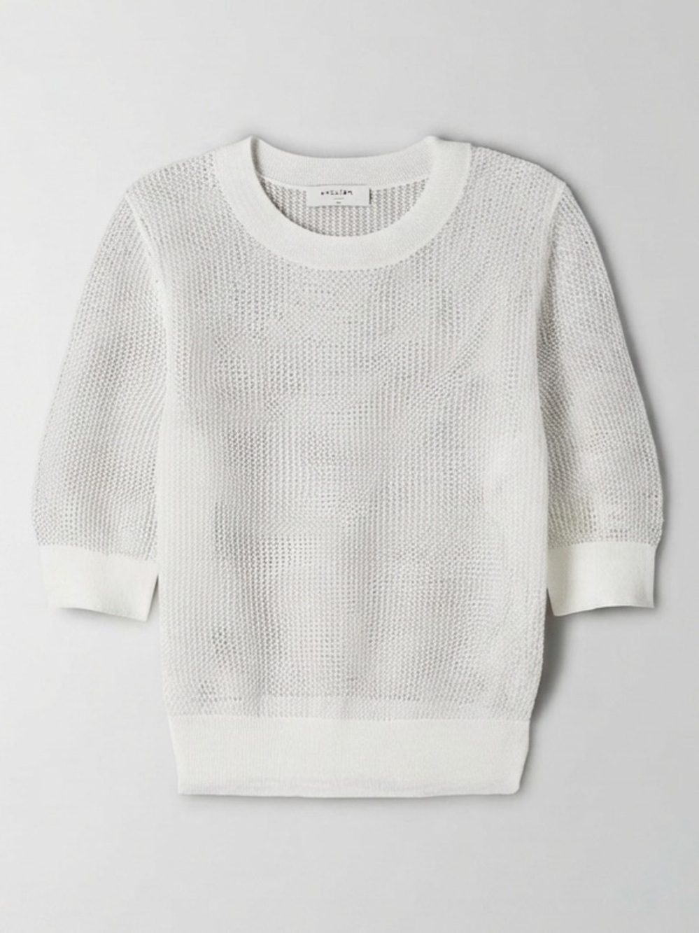 Aritizia Babaton Lucida Mesh Ivory Top